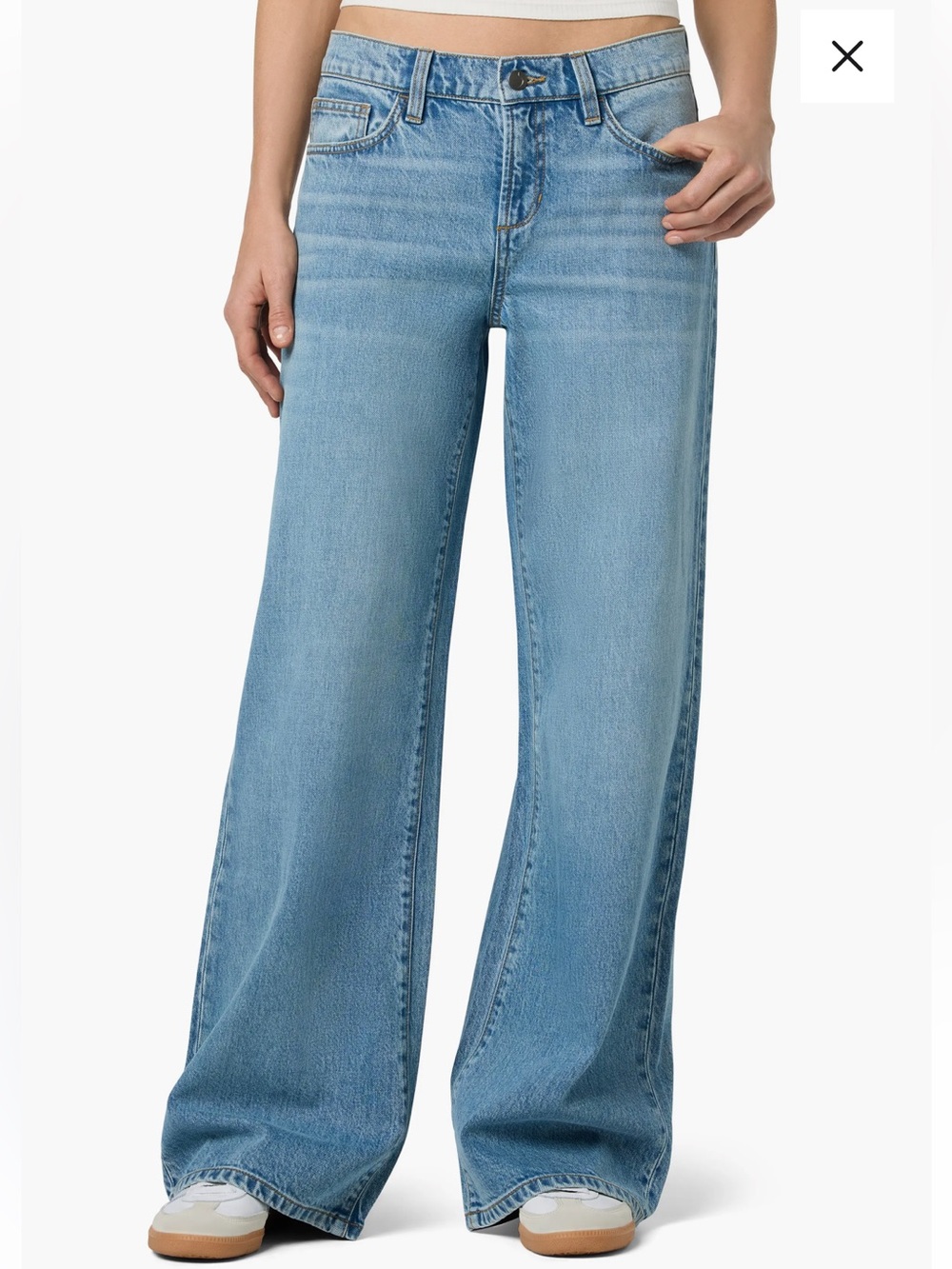 Joe’s 27 Jeans Wide Leg Jeans in Hanoi light wash 5 pockets light weight NWT